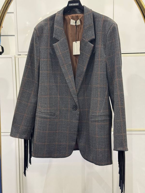 BLAZER OVERSIZE Frange Taglia Unica