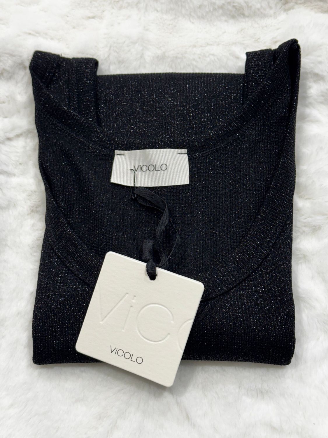 Canotta in lurex Vicolo nero