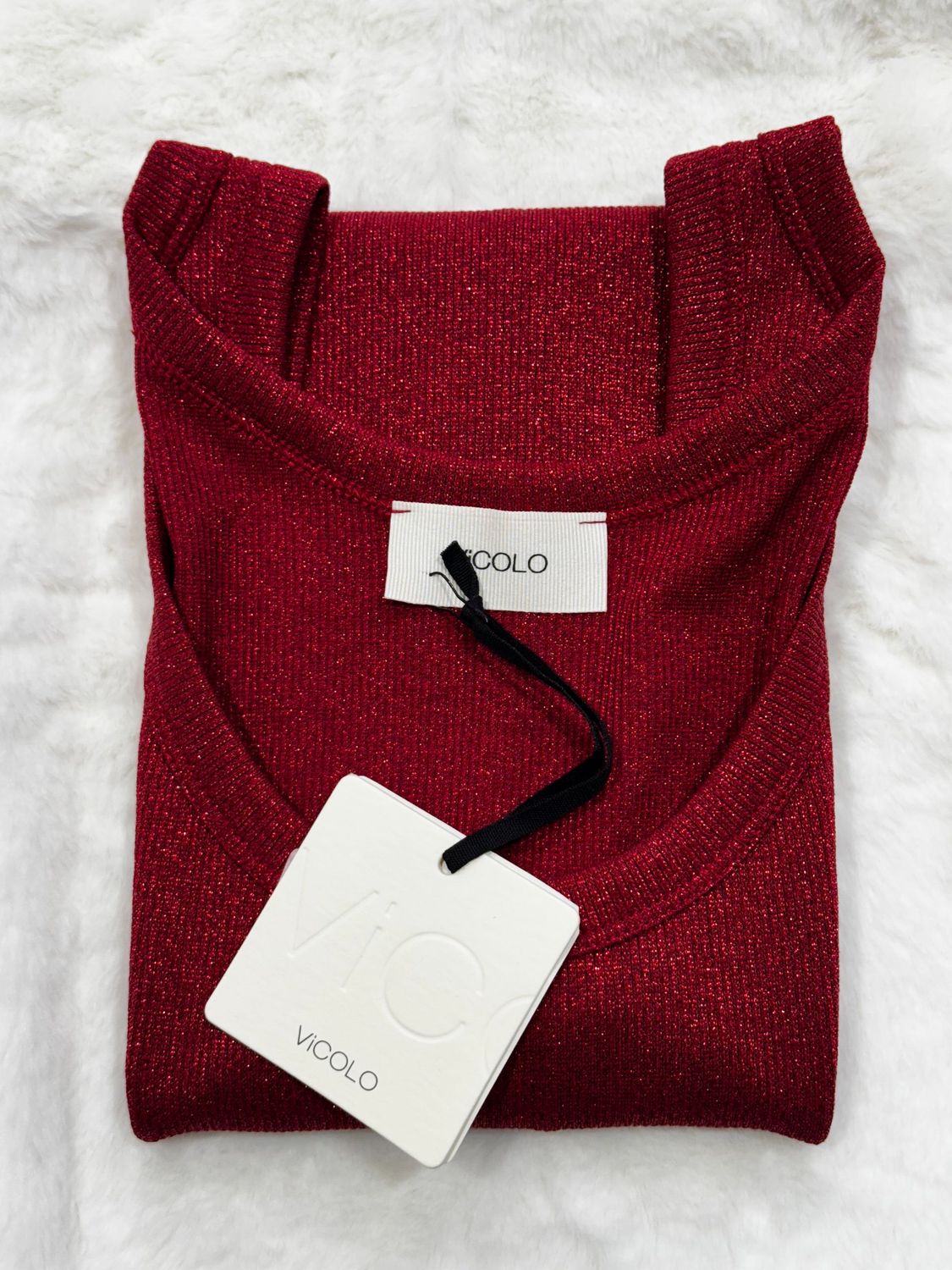 Canotta in lurex Vicolo rosso