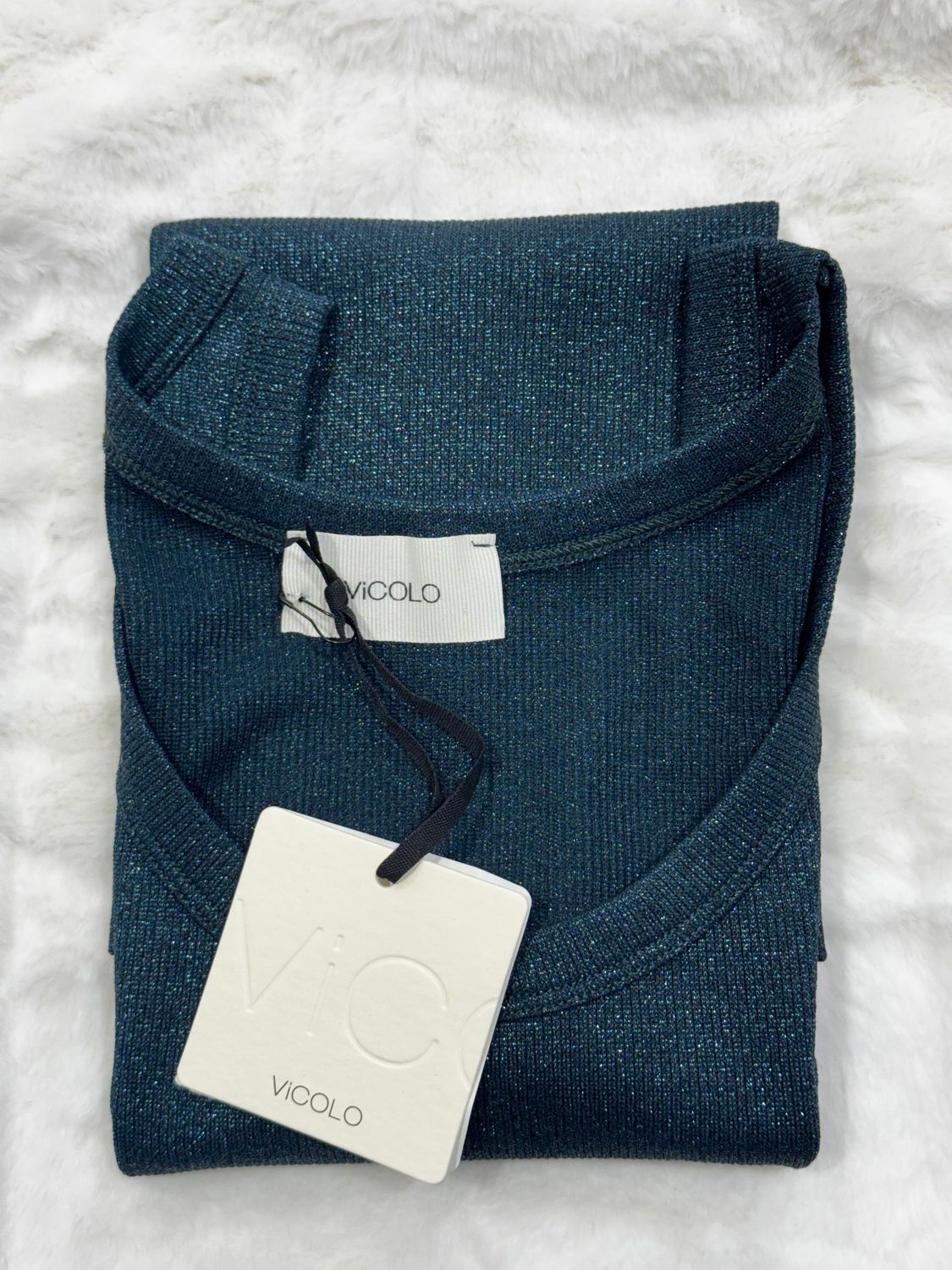 Canotta in lurex Vicolo pavone