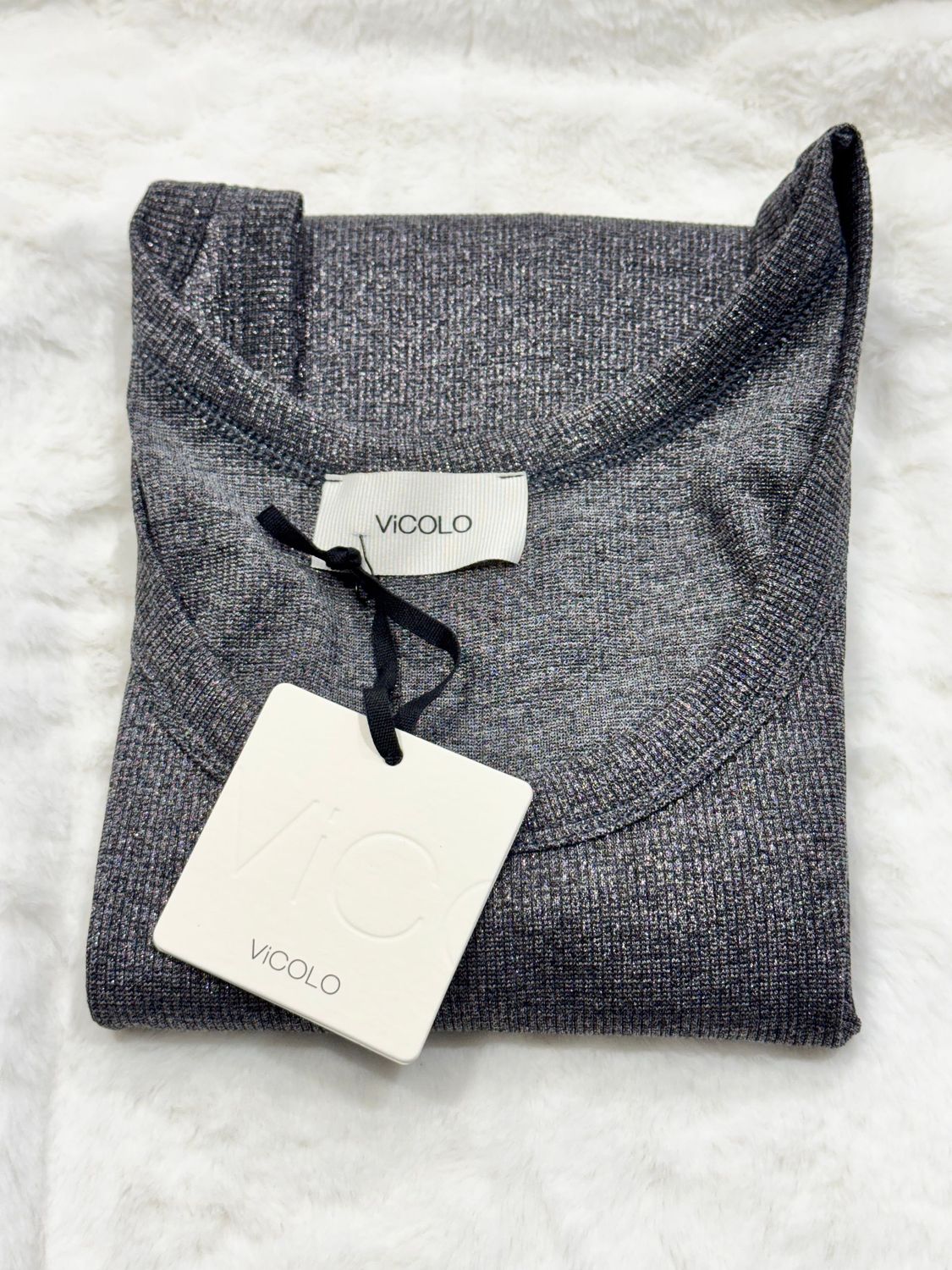 Canotta in lurex Vicolo antracite