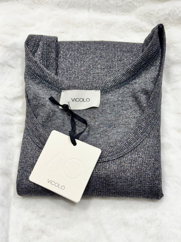 Canotta in lurex Vicolo antracite