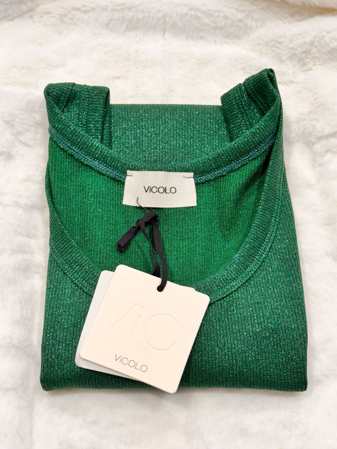 Canotta in lurex Vicolo verde Gucci