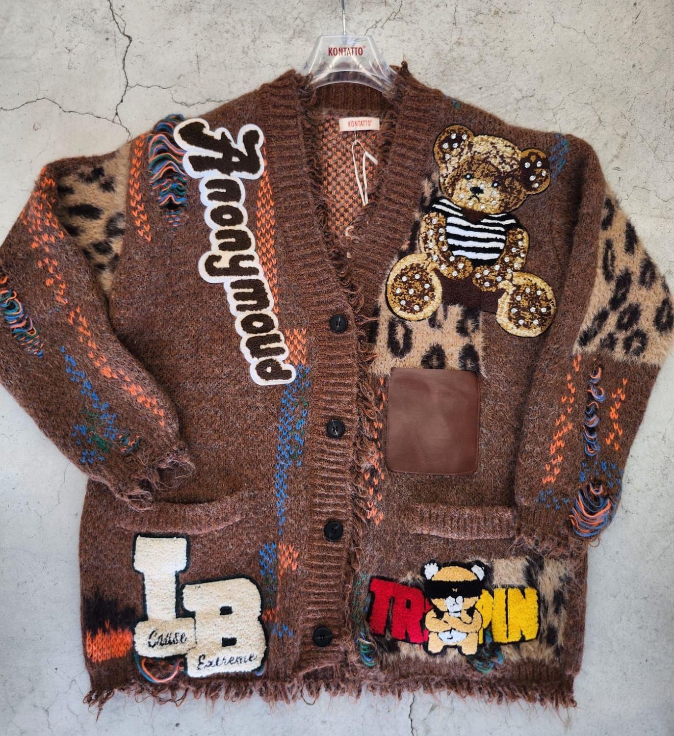 KONTATTO Giacchettone ONE SIZE Brown Orsetti Pach