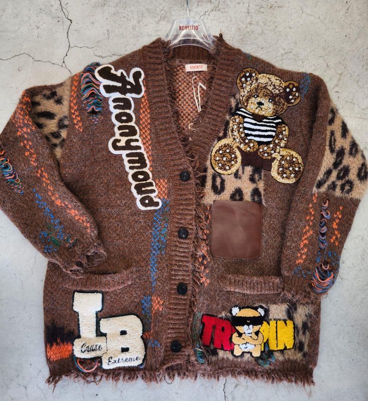 KONTATTO Giacchettone ONE SIZE Brown Orsetti Pach