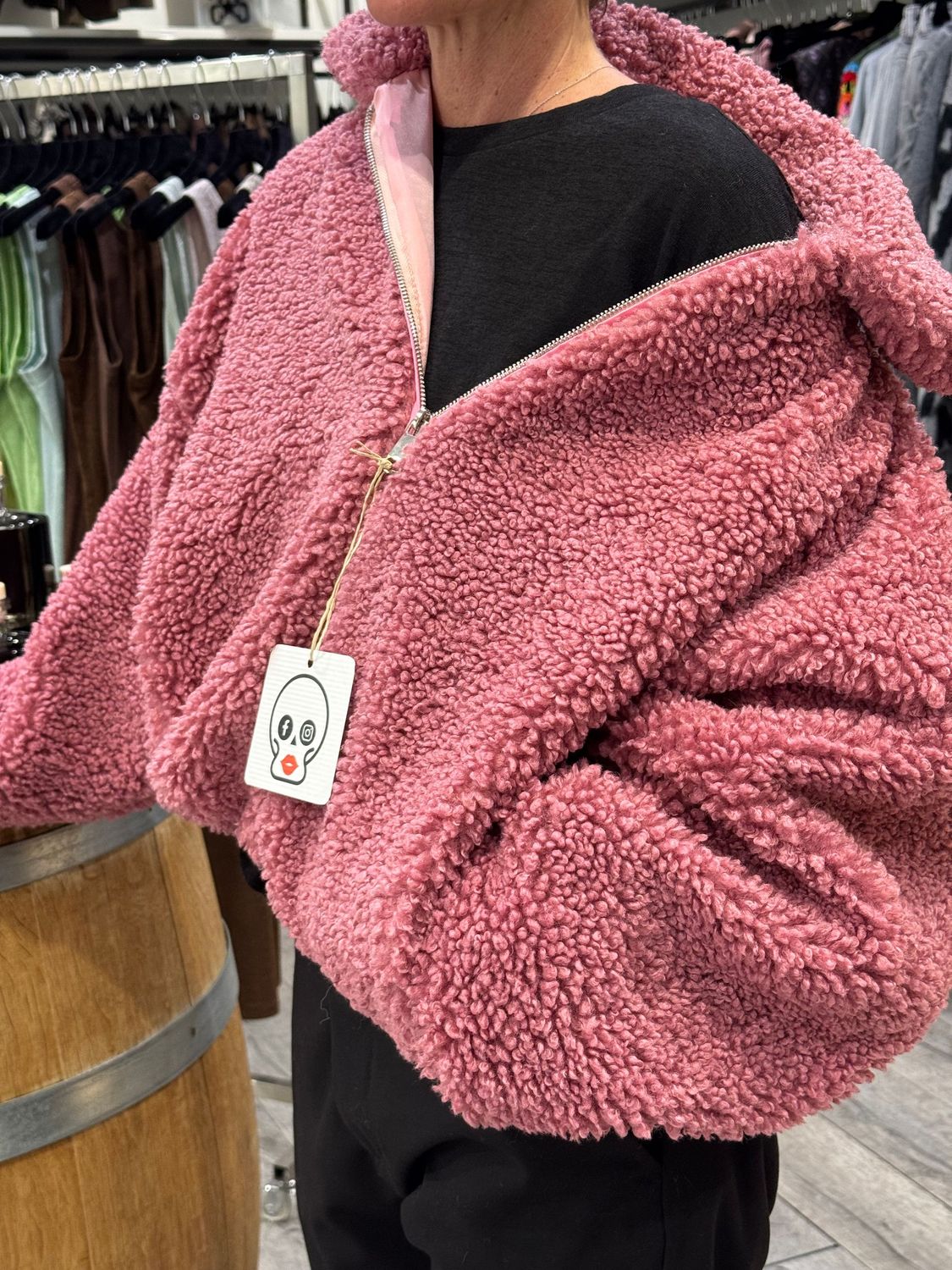 BOMBER Teddy ONE SIZE Rosa Antico