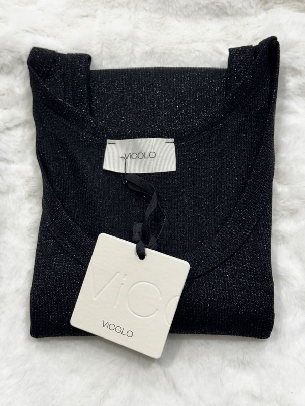 Canotta in lurex Vicolo nero