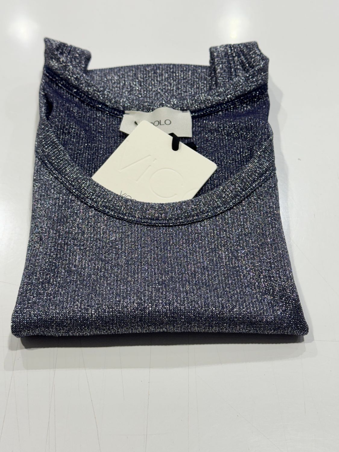 Canotta lurex Vicolo Blu Argento