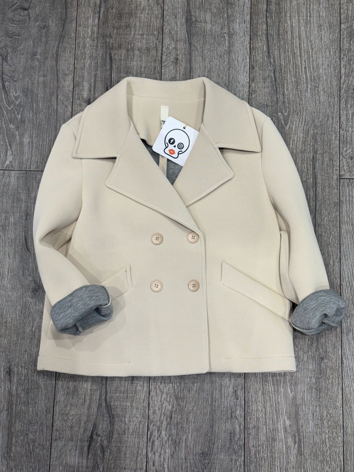 Giacca Cotone taglia unica Beige grigio