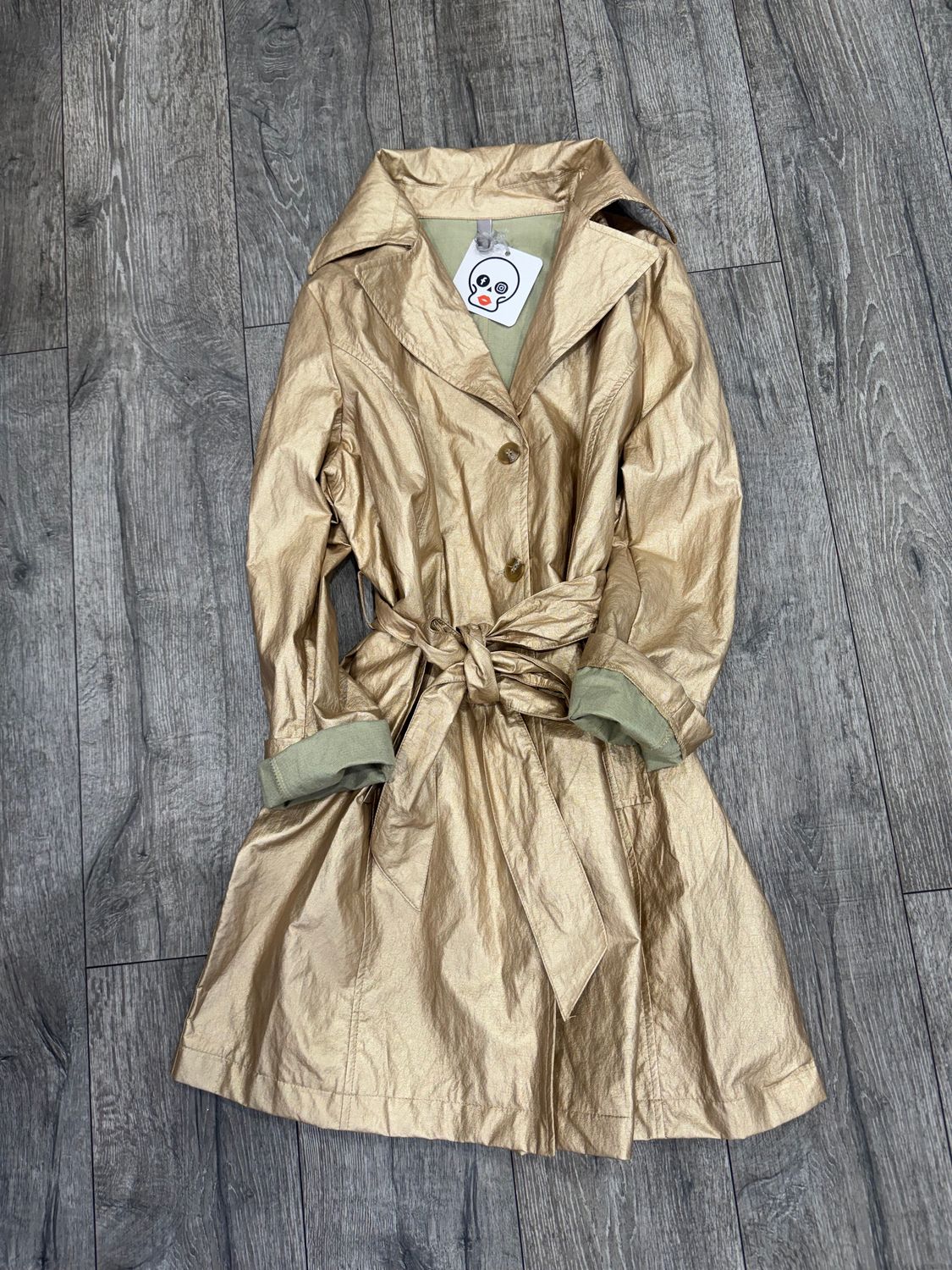 Trench Ecopelle Taglia unica Oro