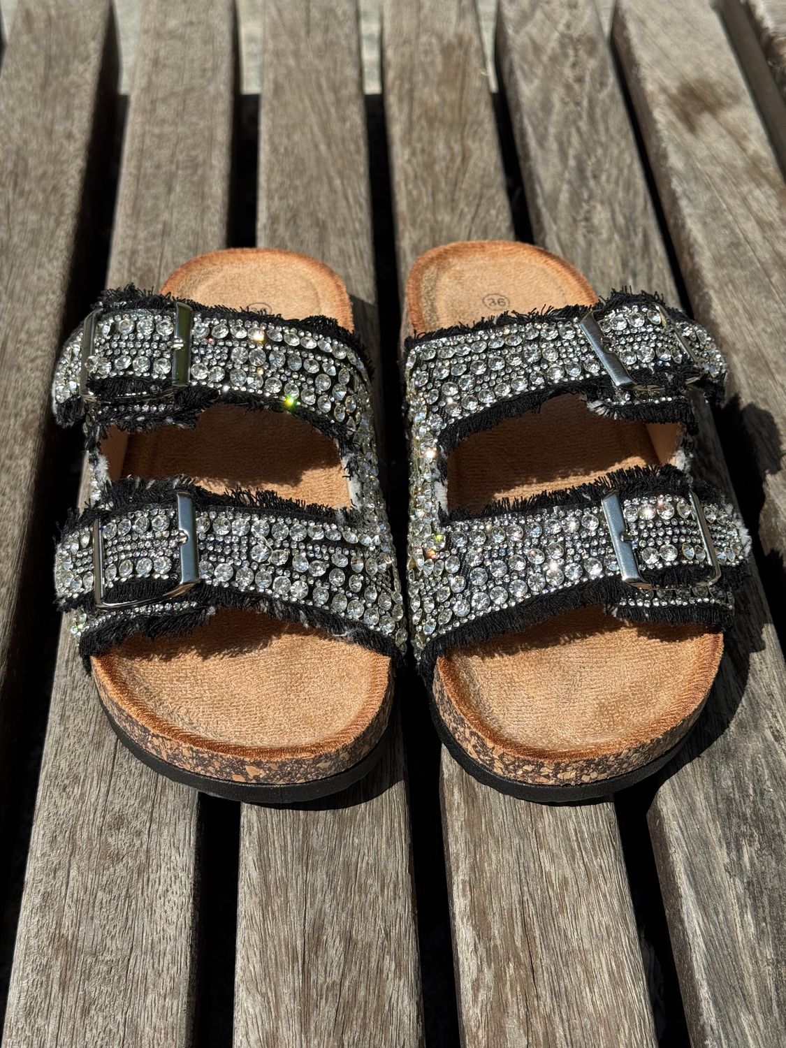 Ciabatta Fashion Black STRASS