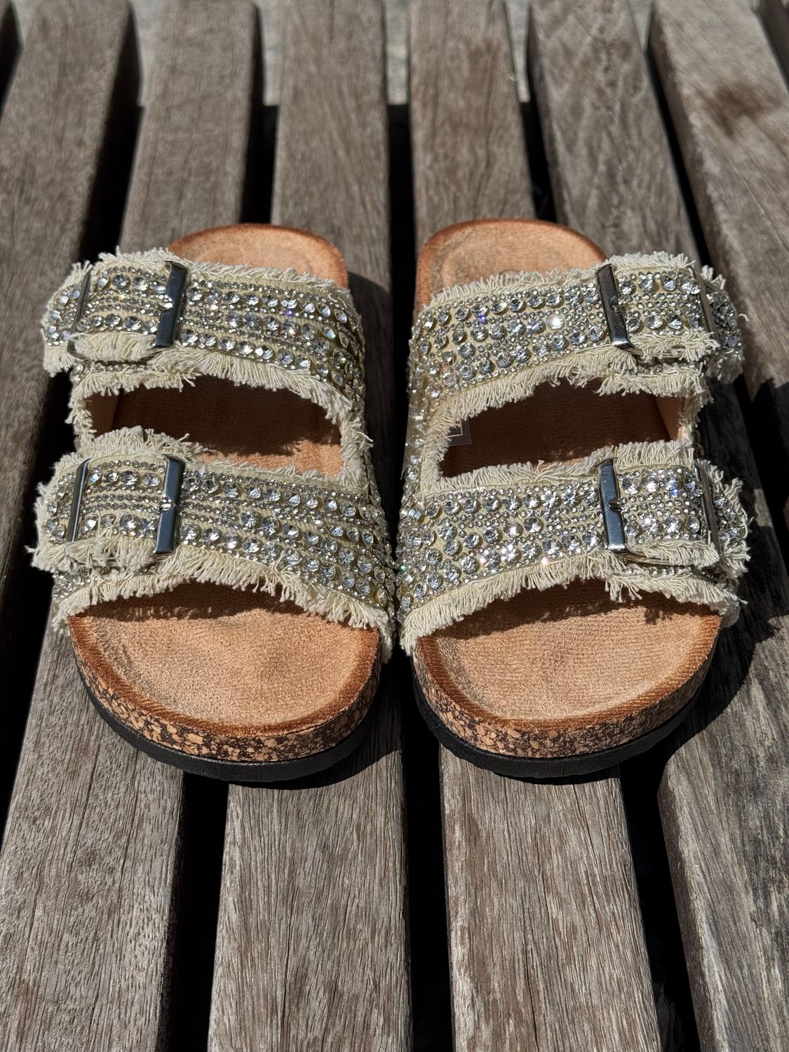 Ciabatta Fashion Beige STRASS
