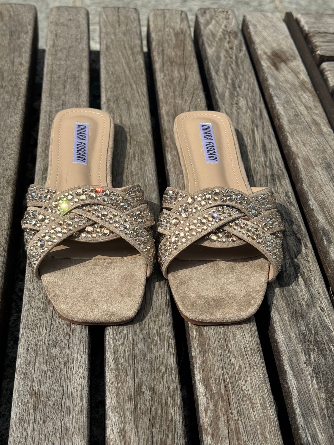 Ciabatta Beige STRASS