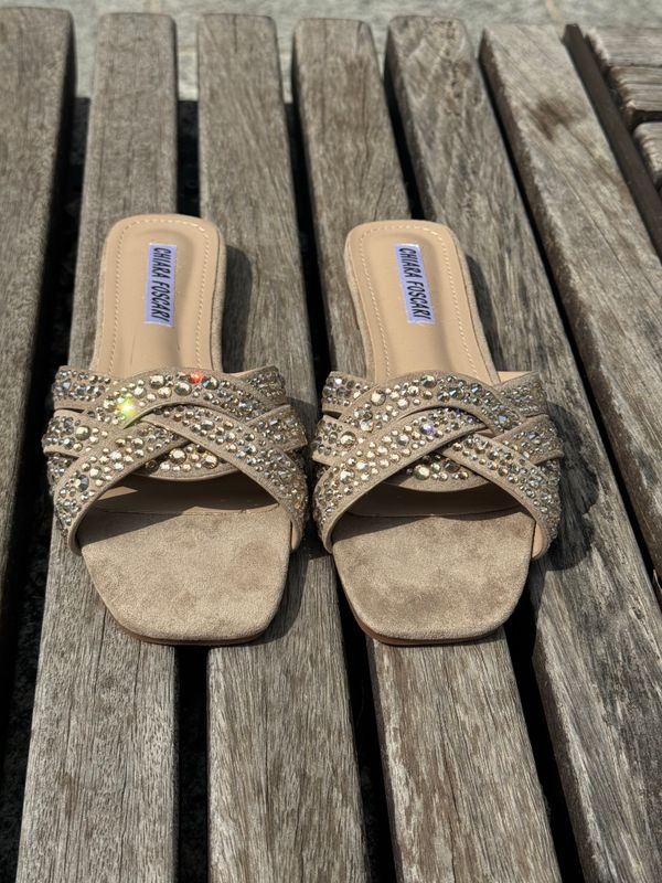 Ciabatta Beige STRASS