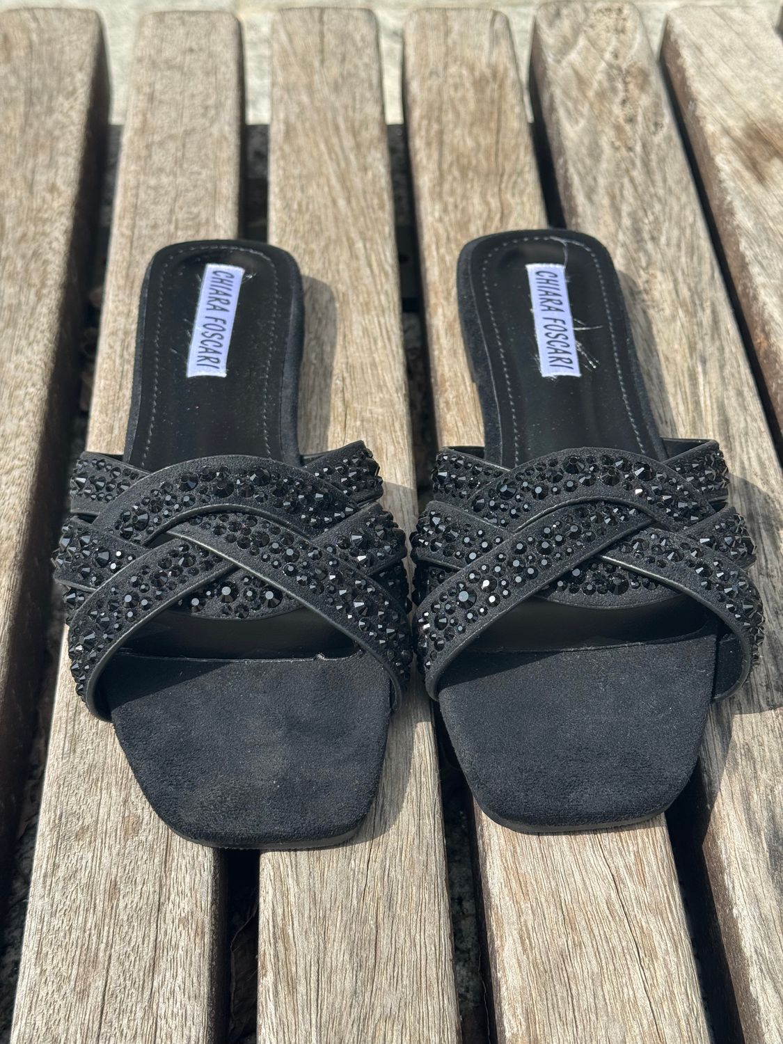 Ciabatta Black STRASS