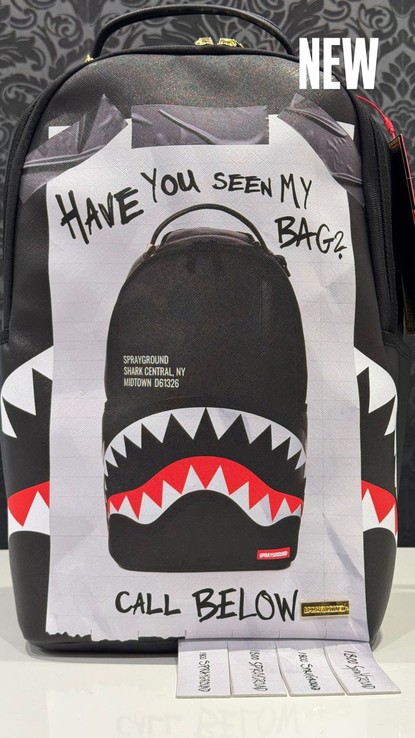BACKPACK Missing Bag Flyer On Bag White