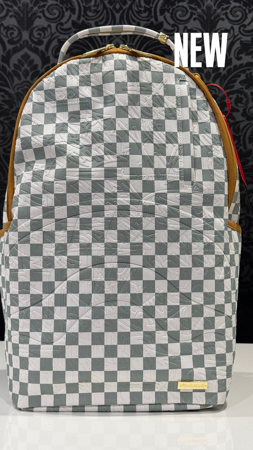 BACKPACK Graff Empossed Cream Check