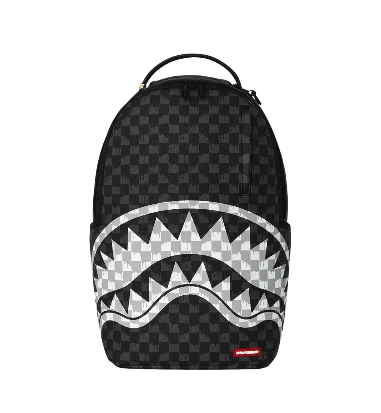 BACKPACK Black And White Drip Check