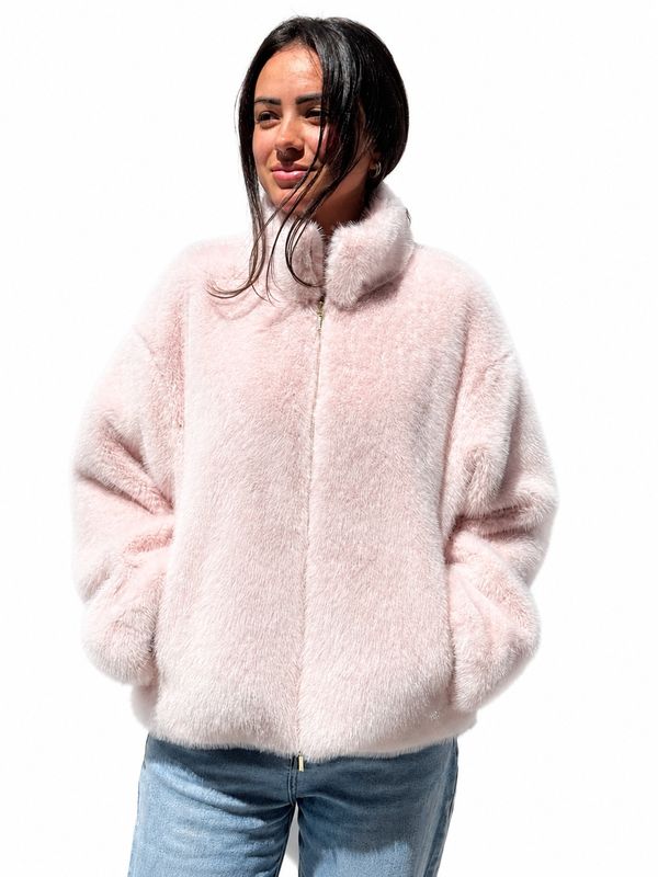 CAPE HORN WINTER FW27 Bomber Oversize Isluga Ecopelliccia ROSE
