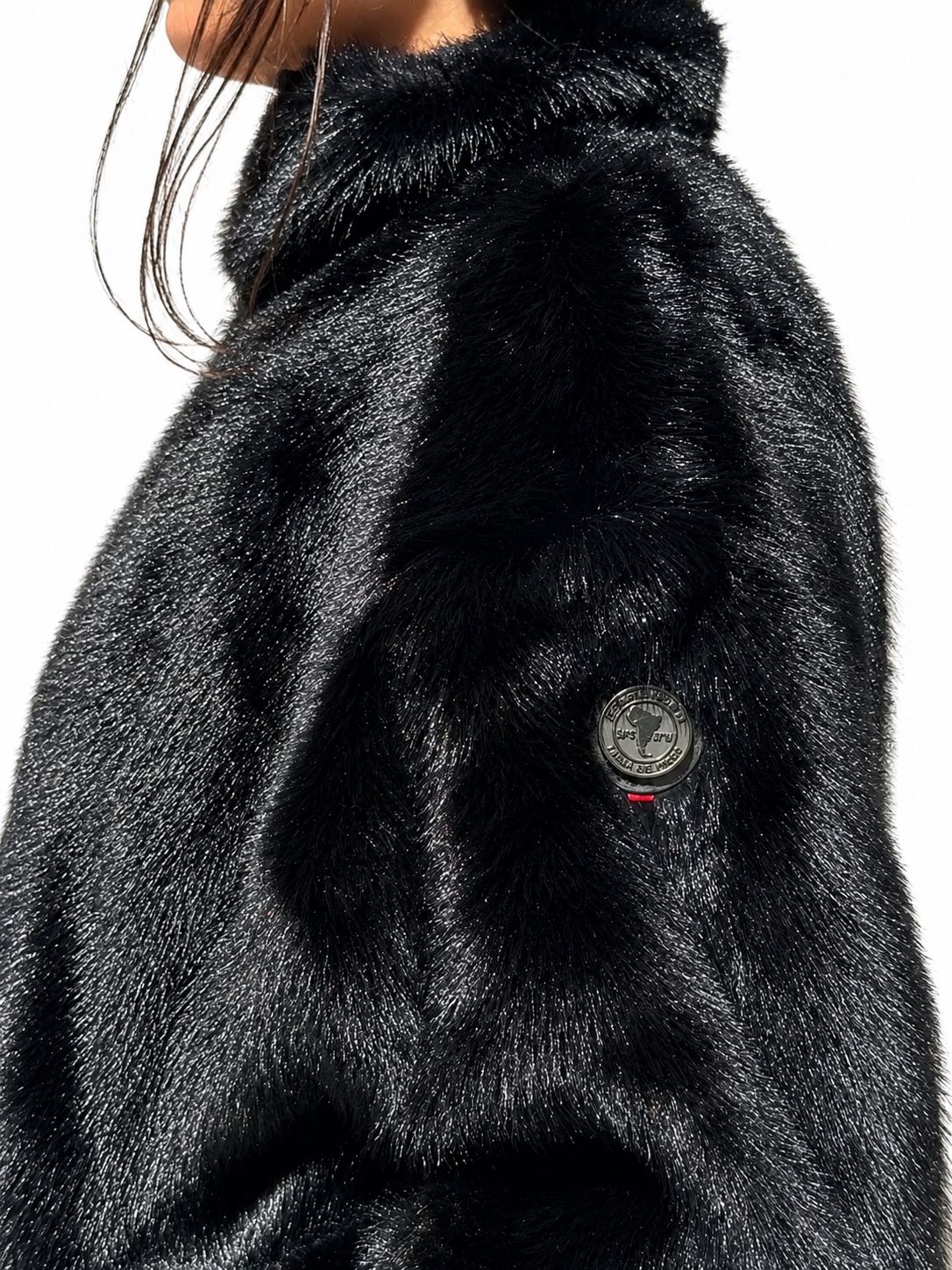 CAPE HORN WINTER FW27 Bomber Oversize Isluga Ecopelliccia BLACK CAPE HORN WINTER FW27 Bomber Oversize Isluga Ecopelliccia BLACK
