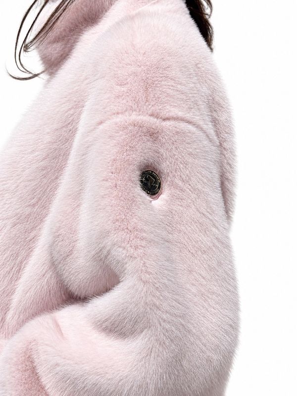 CAPE HORN WINTER FW27 Bomber Oversize Isluga Ecopelliccia ROSE
