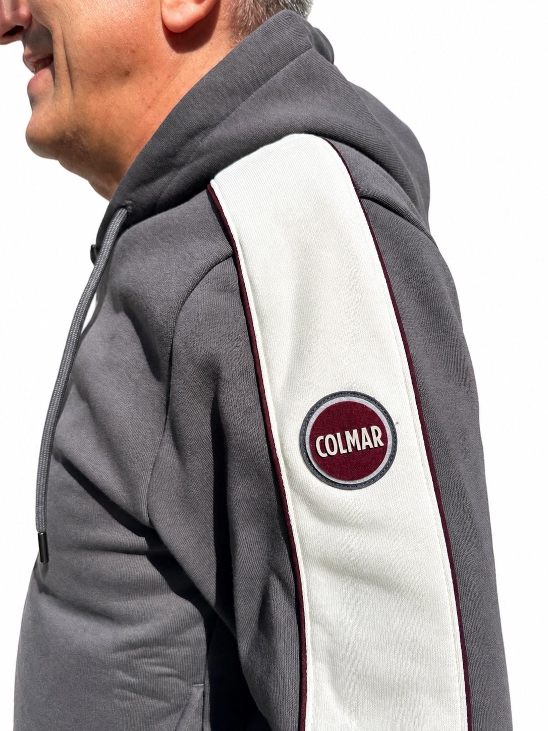 COLMAR Felpa Cappuccio Zip Grigio