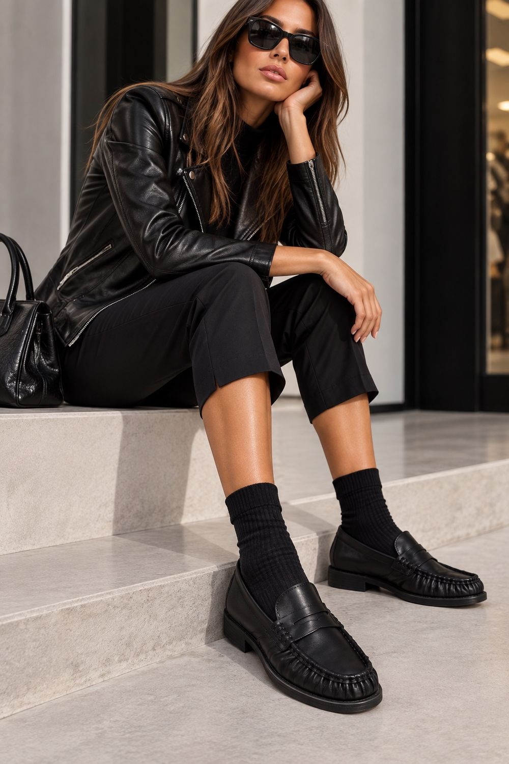 MOCASSINO MYCONOS Vera Pelle Black