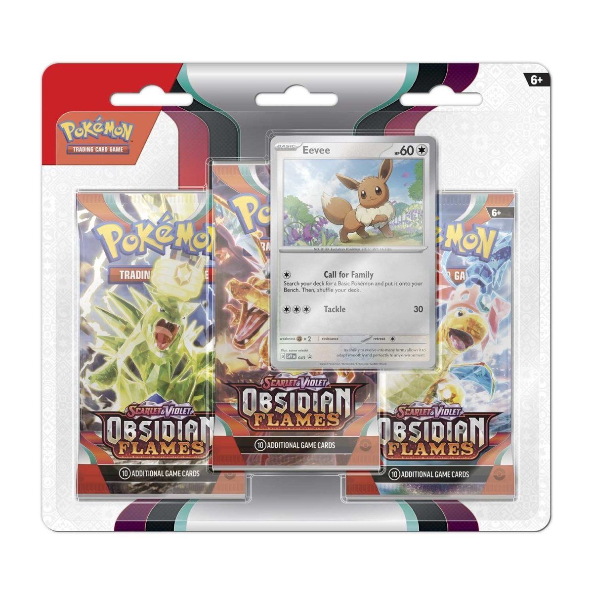Pokemon SV3 Obsidian Flames 3PK Blister (Eevee)