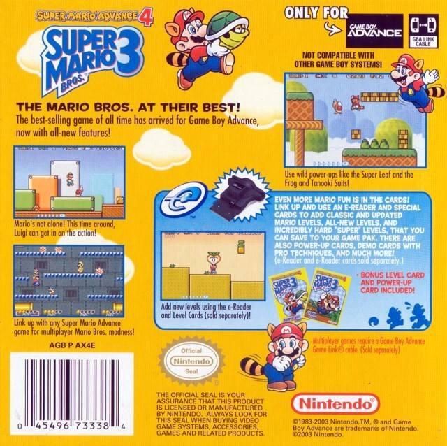 Super Mario Advance 4: Super Mario Bros. 3 - GBA