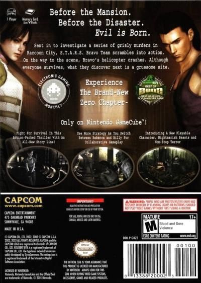 Resident Evil Zero [Player's Choice] - GC