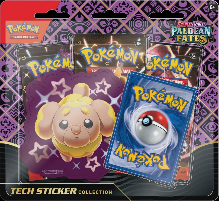 Pokemon Paldean Fates Tech Sticker Collection (Fidough)