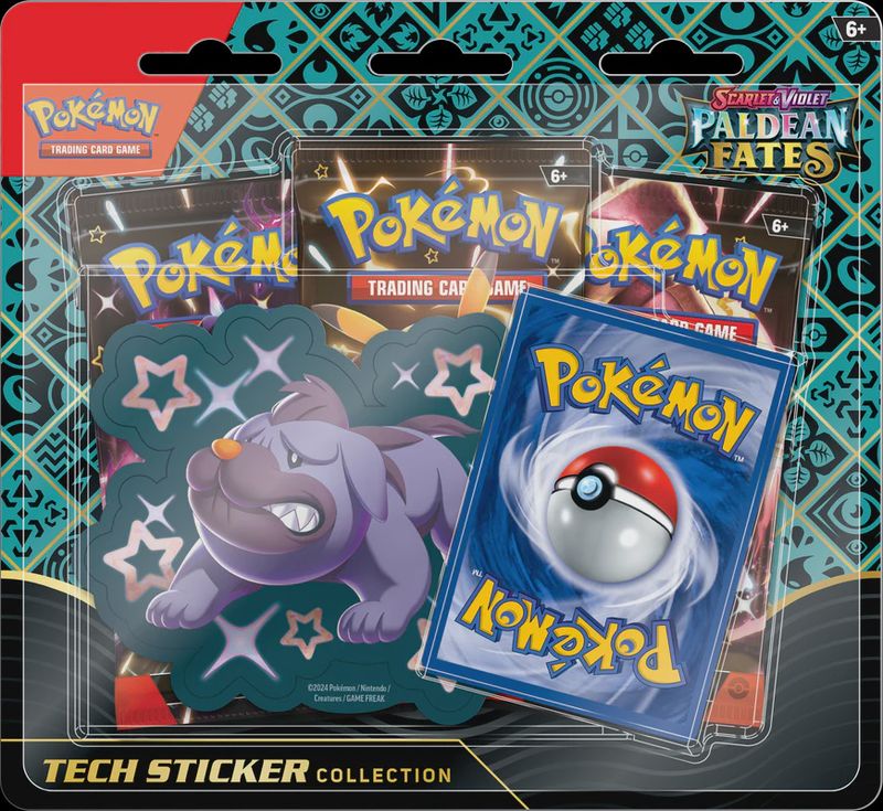 Pokemon Paldean Fates Tech Sticker Collection (Maschiff)