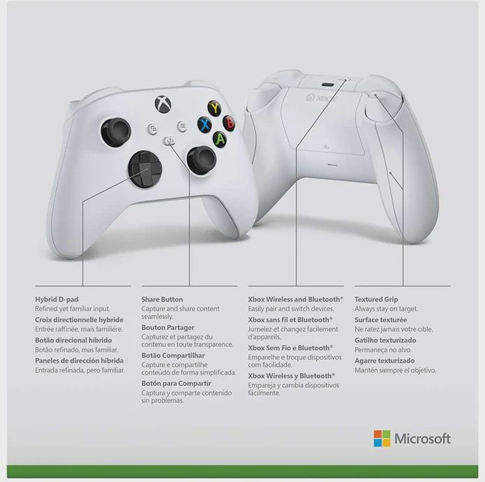 Xbox Robot White Controller - XB1 / XBX / PC