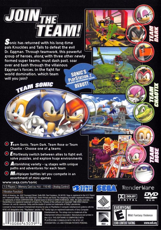 Sonic Heroes - PS2