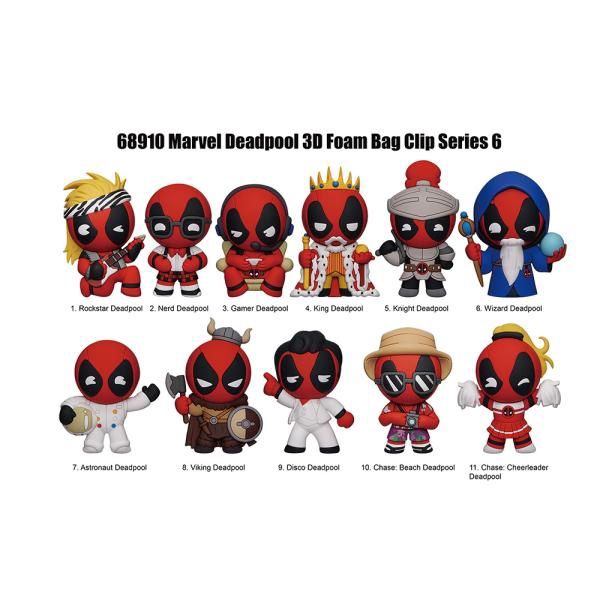 Deadpool Series 6 3D Foam Bag Clip (1 Blind Bag)