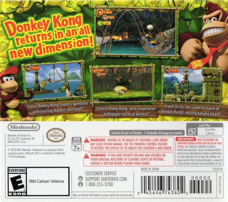 Donkey Kong Country Returns 3D [Nintendo Selects] - 3DS