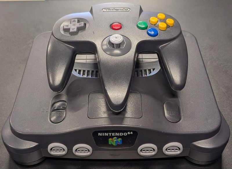 Nintendo 64 Console with Black Controller