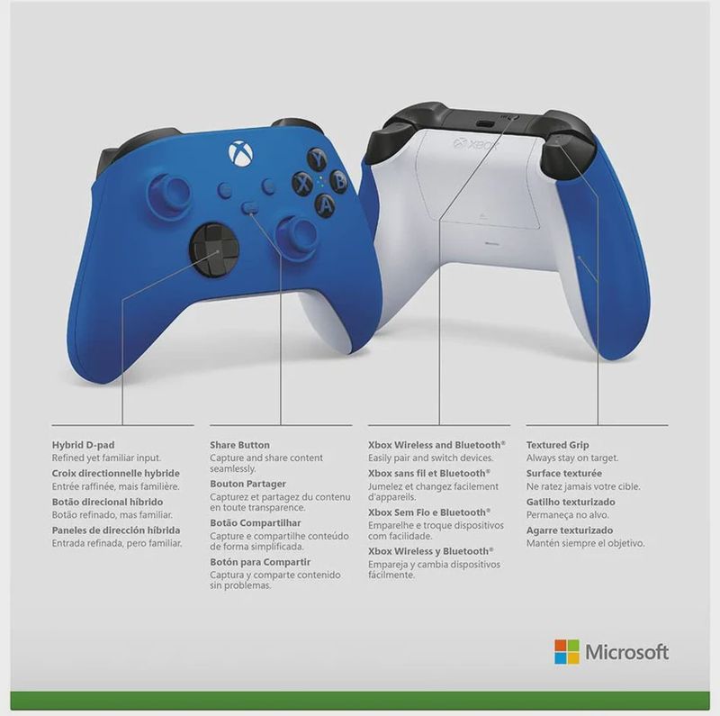 Xbox Shock Blue Controller - XB1 / XBX / PC