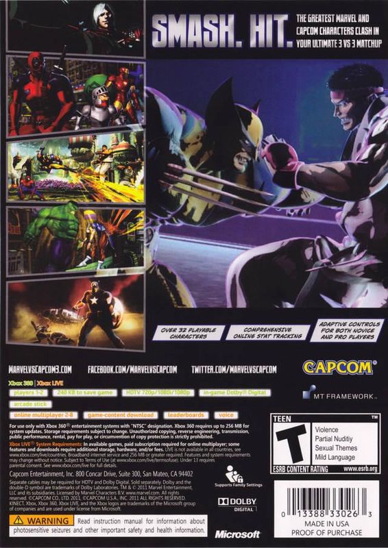 Marvel Vs. Capcom 3 Fate of Two Worlds - XB360