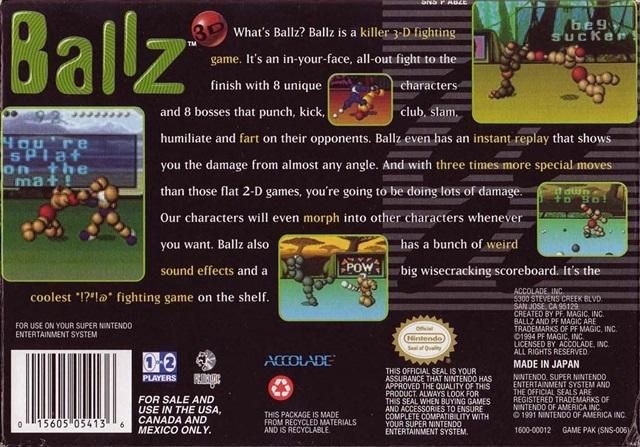 Ballz 3D - SNES