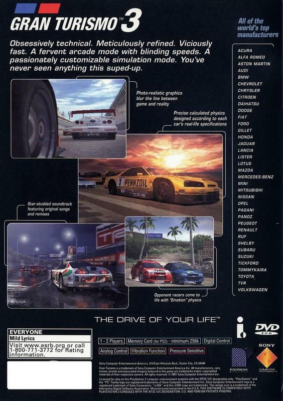 Gran Turismo 3 - PS2