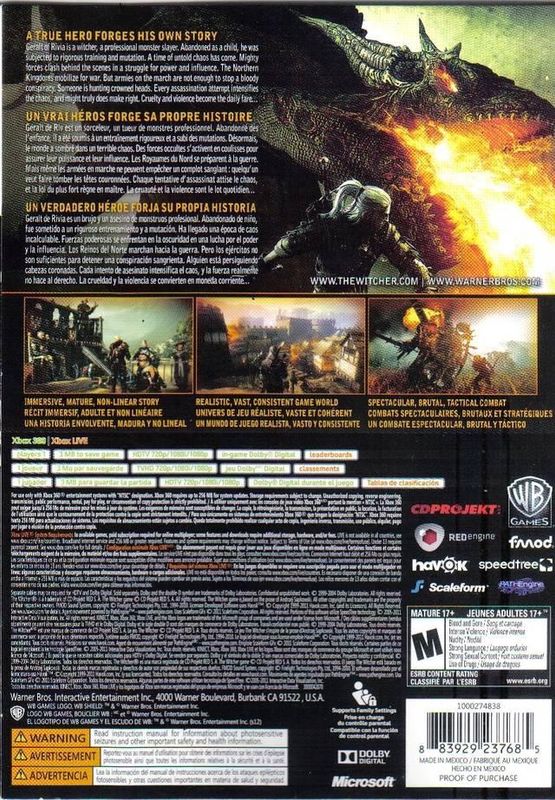 Witcher 2 Assassins of Kings Enhanced Edition - XB360