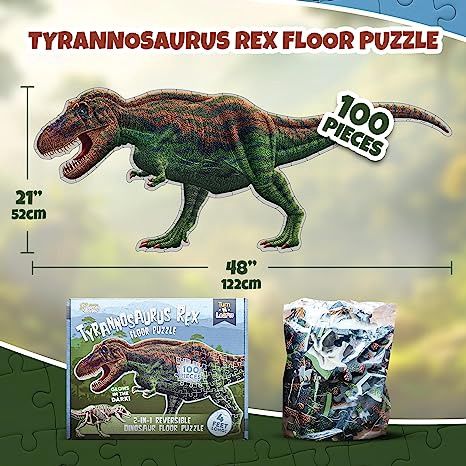 Kids Tyrannosaurus Rex Floor Puzzle 100 Piece
