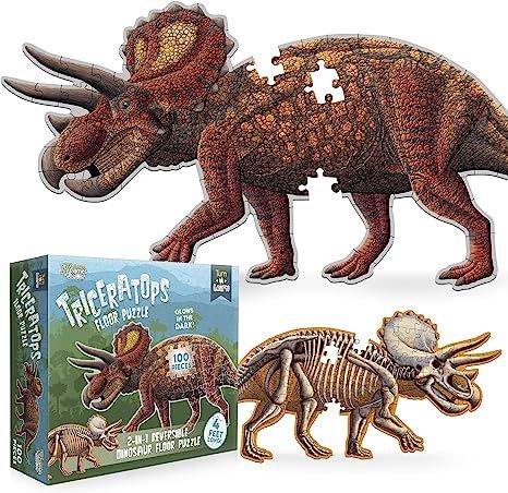 Kids Triceratops Floor Puzzle 100 Piece