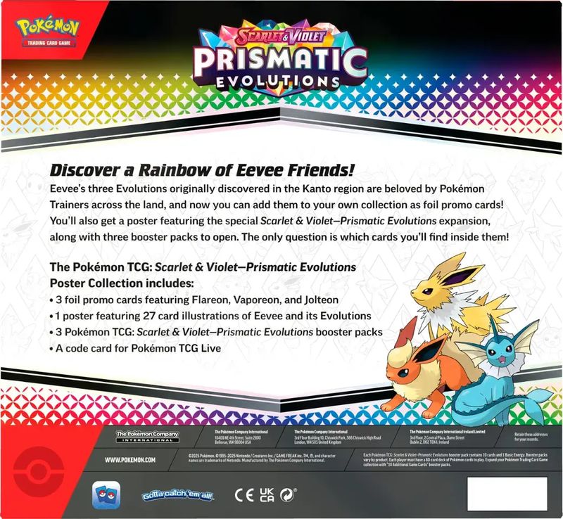 Pokemon Prismatic Evolutions Poster Collection