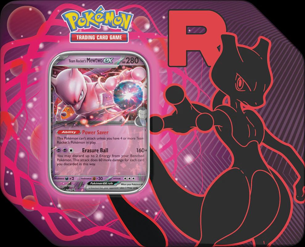 Pokemon Team Rocket Tin - (Mewtwo)