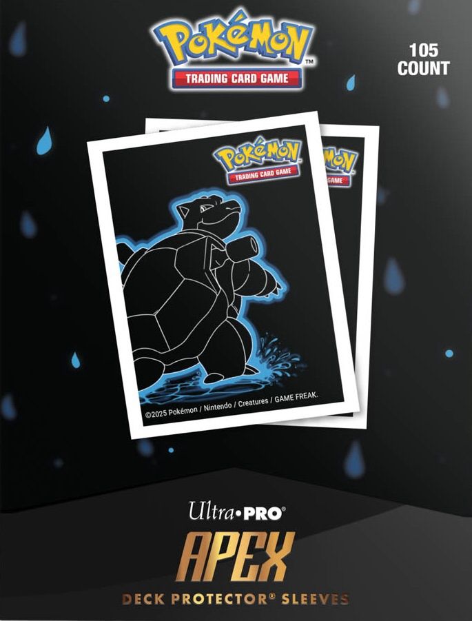 Ultra-Pro APEX Pokemon Neon Kanto  Blastoise 105ct Sleeves