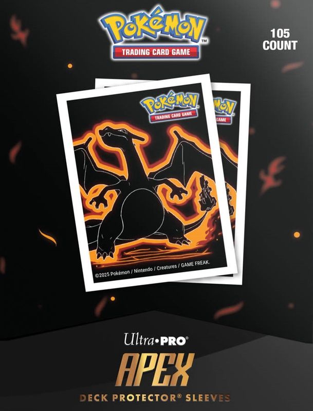 Ultra-Pro APEX Pokemon Neon Kanto Charizard 105ct Sleeves
