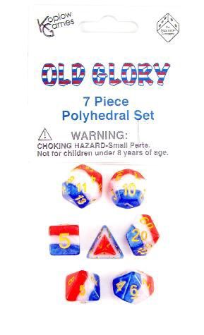 Koplow Games - Old Glory 7 Piece Polyhedral Dice Set