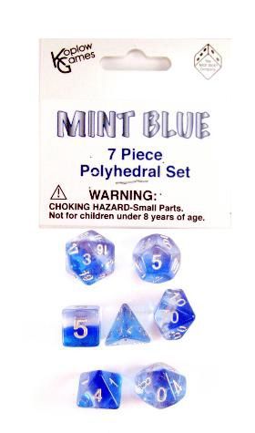 Koplow Games - Mint Blue 7 Piece Polyhedral Dice Set